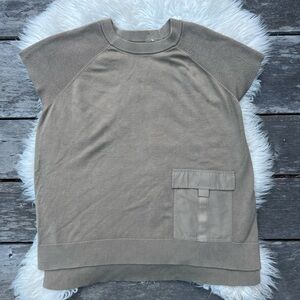 DKNY Taupe Sweater Blouse Sleeveless Soft Knit Top